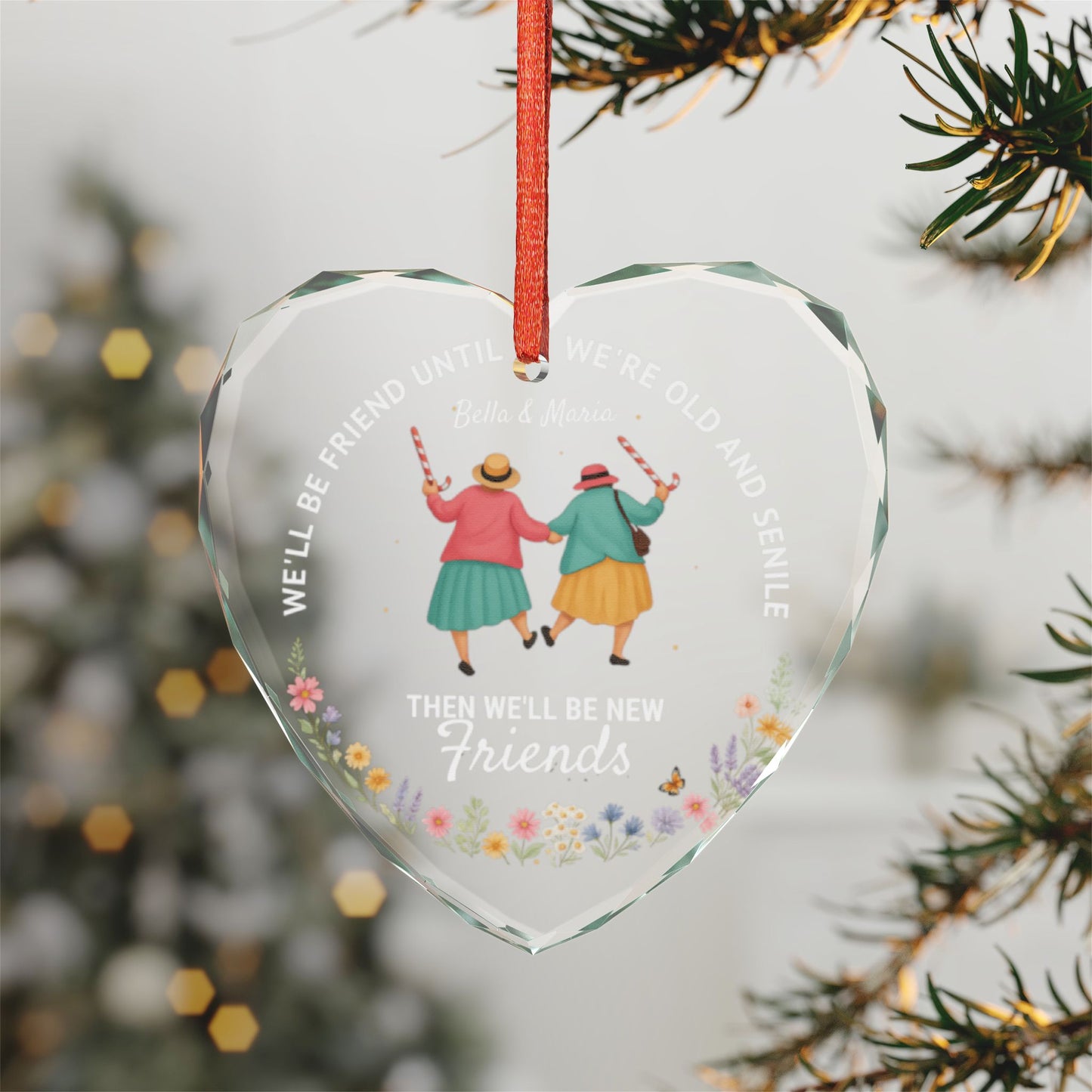 Personalized Heartwarming Friendship Ornament, Gift for Friends, Holiday Decoration, Friendship Keepsake, Home Decor, Memory Reminder
