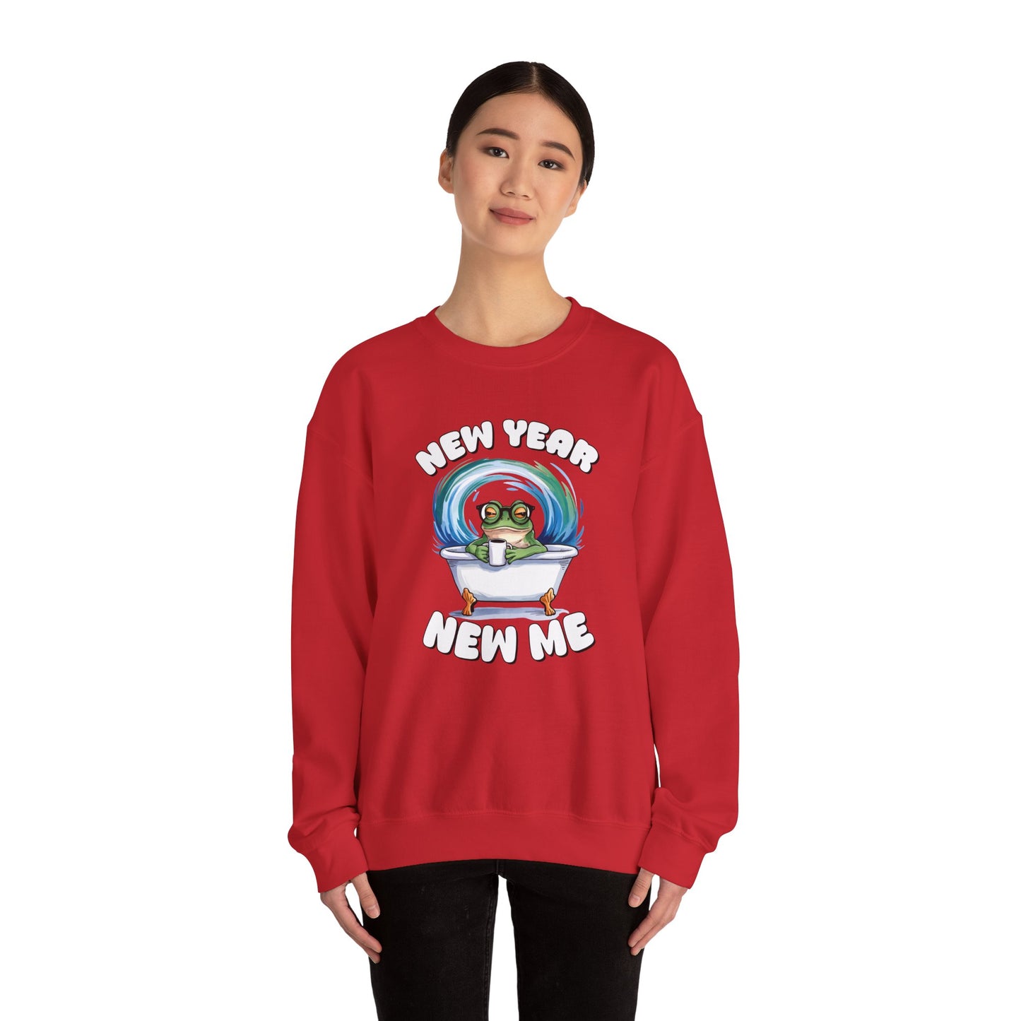 New Year New Me Frog Sweatshirt, Funny New Year Shirt, Happy New Year 2026 Sweatshirt, Cute Frog Coffee Pullover, 2026 Trendy Sweatshirt