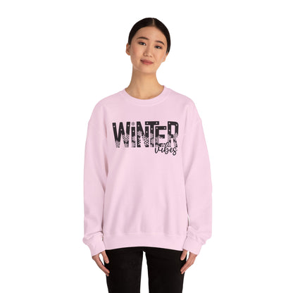 Winter Vibes Sweatshirt Snowy Aesthetic Pullover | Cute Winter Shirt for Women | Cold Weather Hoodie Alternative | Christmas Season Sweater