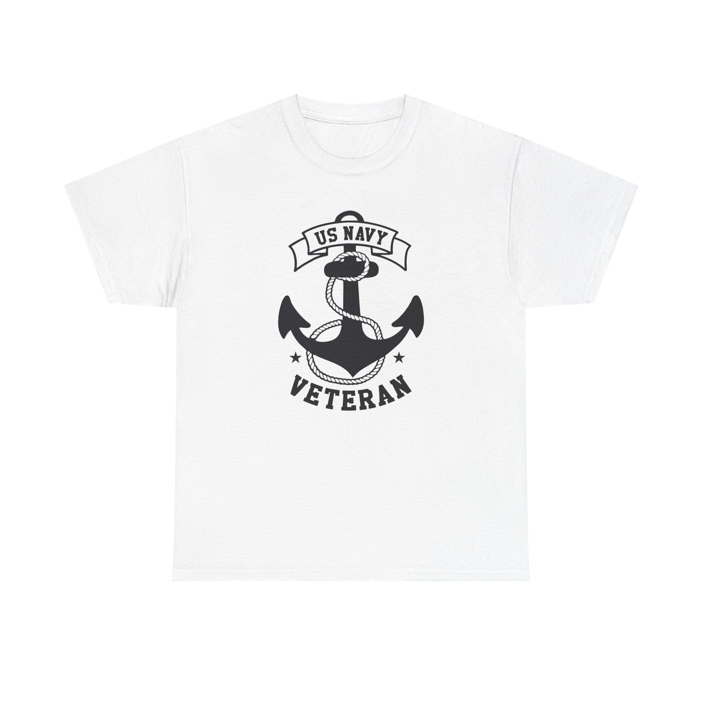 Navy Veteran Heavy Cotton Tee, US Navy Tribute Shirt, Military Appreciation Gift, Veteran's Day Outfit, Gift for Navy Personals