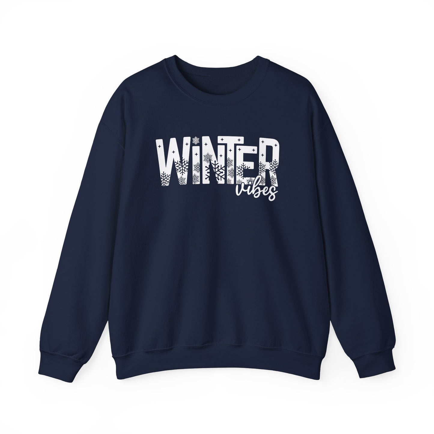 Winter Vibes Sweatshirt Snowy Aesthetic Pullover | Cute Winter Shirt for Women | Cold Weather Hoodie Alternative | Christmas Season Sweater
