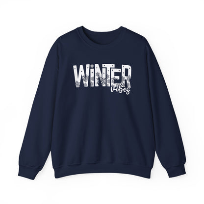 Winter Vibes Sweatshirt Snowy Aesthetic Pullover | Cute Winter Shirt for Women | Cold Weather Hoodie Alternative | Christmas Season Sweater