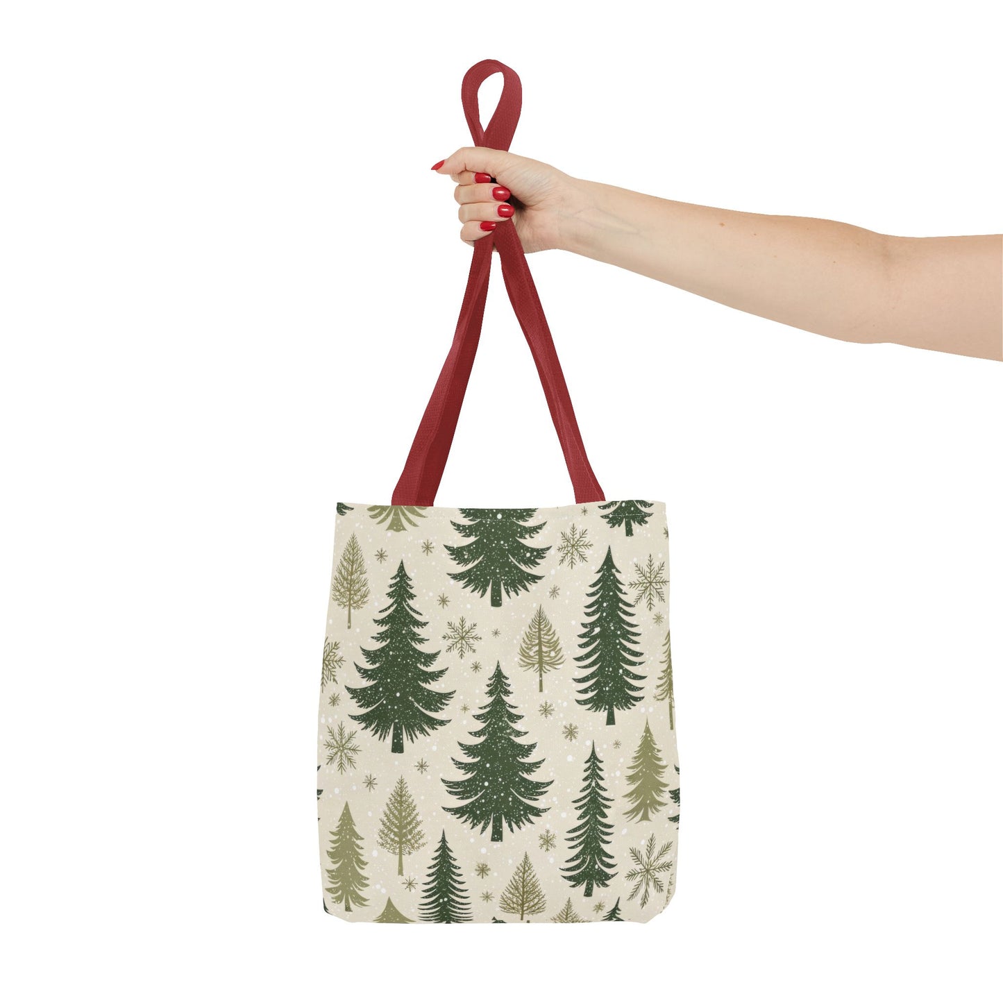 Holiday Pine Tree Tote Bag, Tote Bag, Christmas Tote Bag, Perfect Christmas Gift, Festive Green Design, Seasonal Accessories