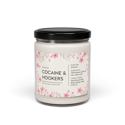 Smells Like Cocaine & Hookers, Funny Candle Gift, Funny Gift For Birthday, Adult Candle, Best Friend Birthday Gift, Soy Candle, Gift For Him