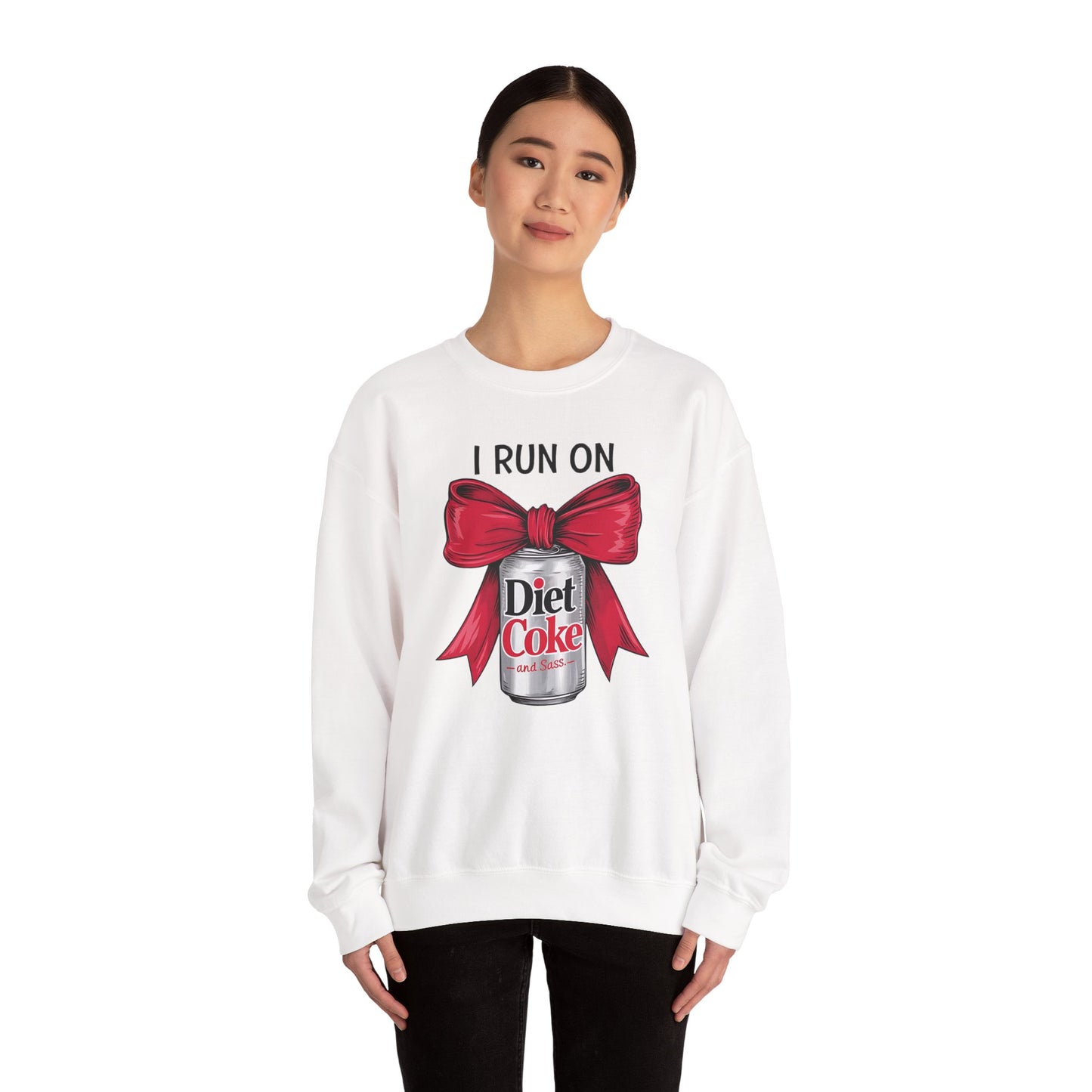 Diet Coke Sweatshirt, Funny Soda Lover Crewneck, Rhinestone Style Graphic Sweatshirt, Cozy Casual Pullover Gift for Her