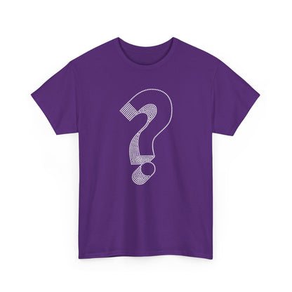 Question Mark Dotted Line Minimal Mystery T-Shirt