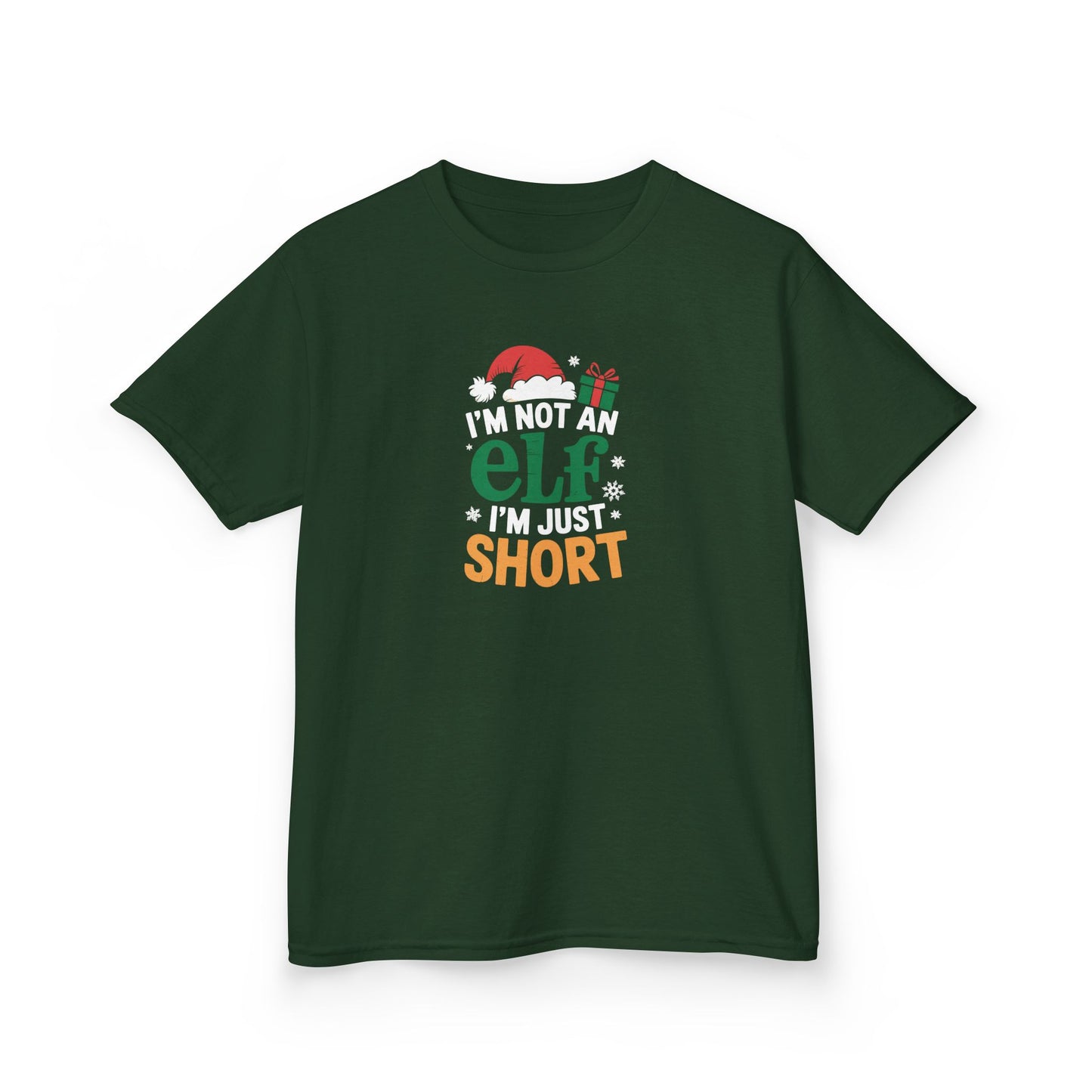 Christmas Shirt, I am Not an Elf I am Just Short, Funny Holiday Tee, Christmas Shirt for Boys and Girls, Xmas Gift, Christmas Outfit