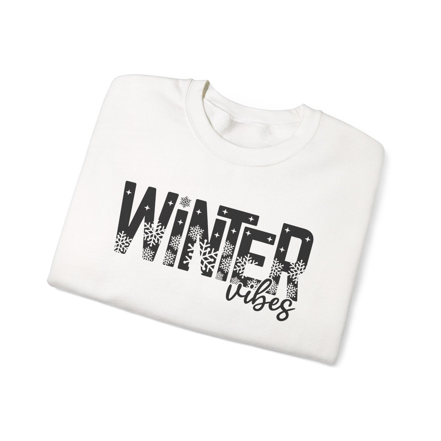 Winter Vibes Sweatshirt Snowy Aesthetic Pullover | Cute Winter Shirt for Women | Cold Weather Hoodie Alternative | Christmas Season Sweater