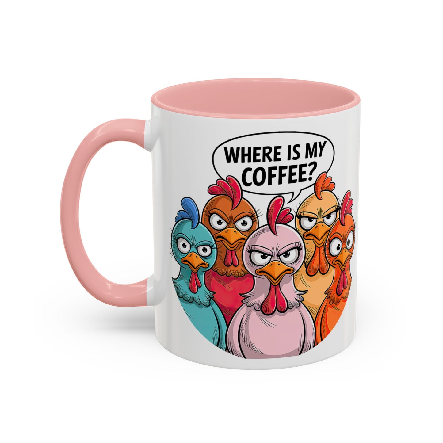 Where Is My Coffee? Chicken Trio Mug | Accent Coffee Mug | Mug for Coffee Lovers | Gift for Coworkers, Friends, and Family