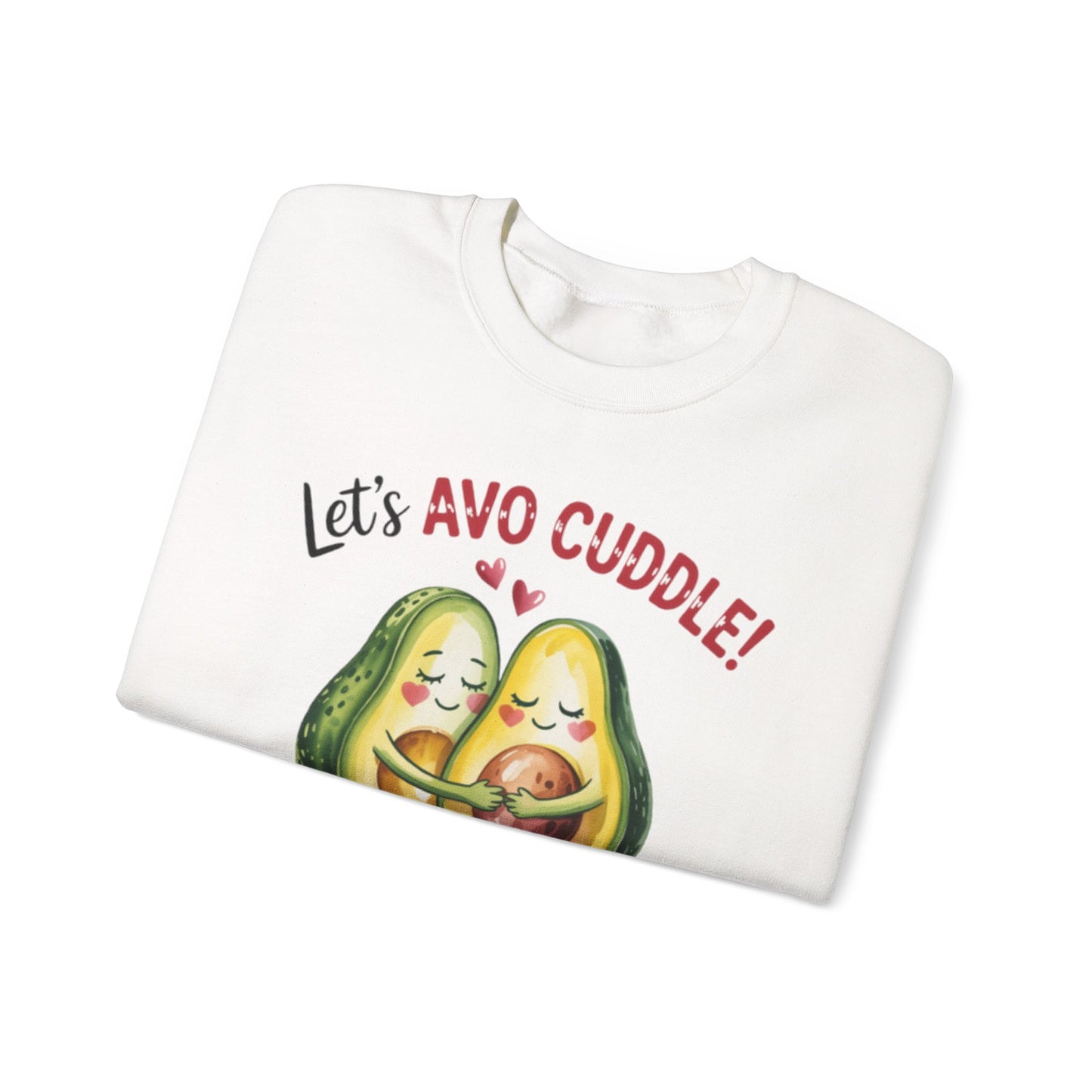Let's Avo Cuddle Sweatshirt | Cute Avocado Crewneck for Couples | Cozy Matching Gift | Anniversary Gift | Cute Date Night Sweater