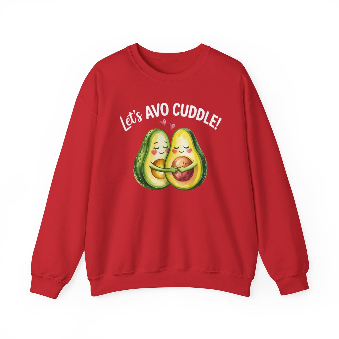 Let's Avo Cuddle Sweatshirt | Cute Avocado Crewneck for Couples | Cozy Matching Gift | Anniversary Gift | Cute Date Night Sweater