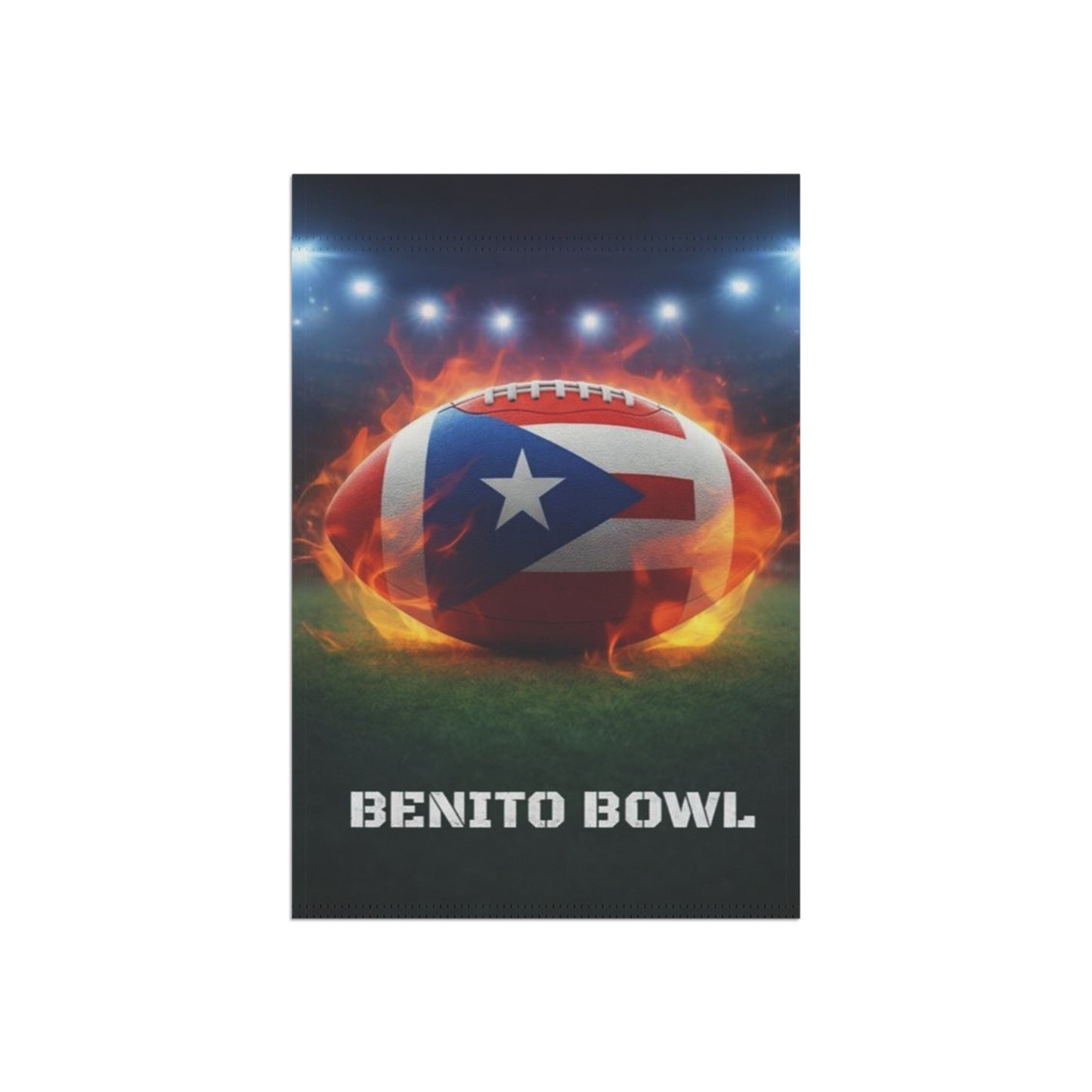 Puerto Rico Flag Football Garden Flag | PR Pride Outdoor Banner | Game Day Yard Decor | Latin Culture Sports Flag