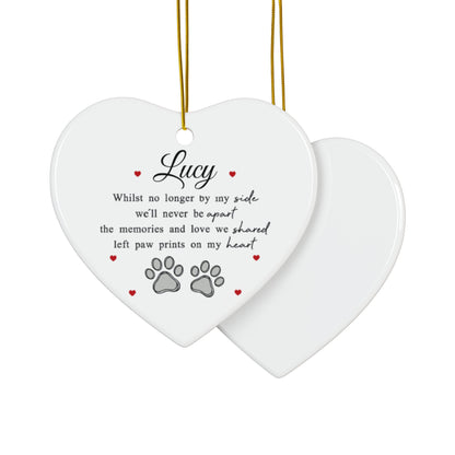 Memorial Decorative Ornaments, Pet Loss Gift, Double-Sided Keepsake, Custom Memorial Decor, Dog/Cat Tribute, Heartfelt Remembrance