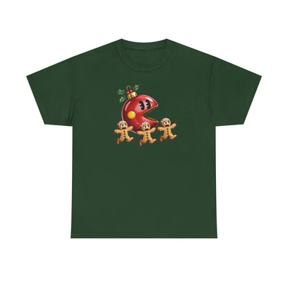 Festive Holiday Tee, Christmas Gift, Retro Video Game Shirt, Gingerbread Print, Casual Wear, Fun Holiday Apparel, Gift for her