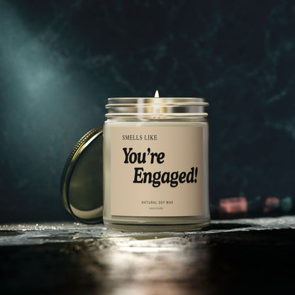 Engagement Scented Candle, You're Engaged Gift, Wedding Celebration, Romantic Home Decor, Natural Soy Wax, Candle for Couples