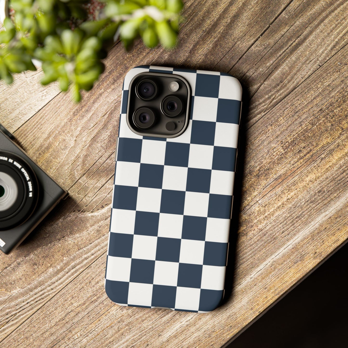 Checkered Pattern iPhone Case, iPhone Cover, Modern iPhone Accessory, Gift for Him, Trendy Mobile Protection