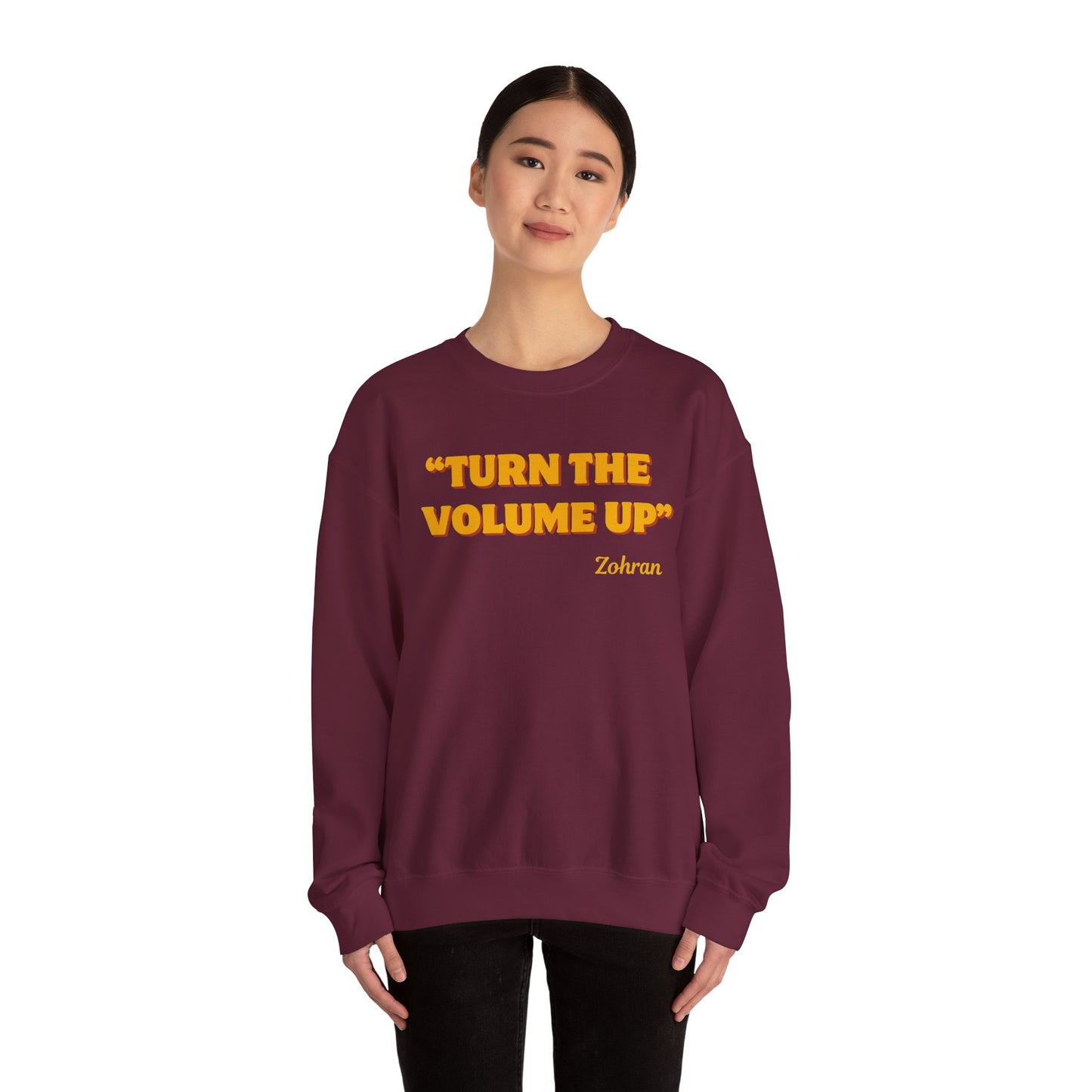 Turn the Volume Up Sweatshirt, Zohran Mamdani NYC 2026 Crewneck, Progressive Political Sweatshirt, Democracy and Protest Apparel