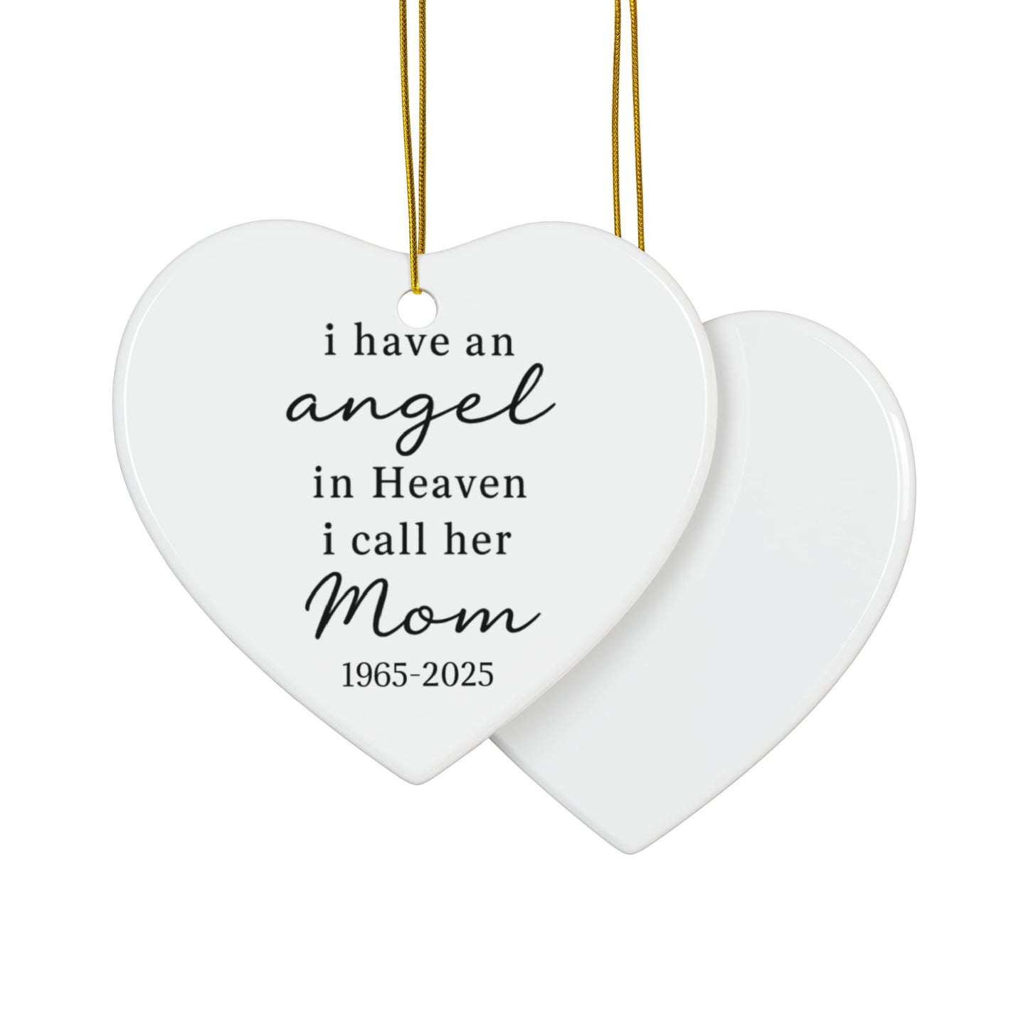 Custom Mom Memorial Ornament, Loss Of Parent, Remembrance Gift For Mother, Personalized Sympathy Ornament, Angel In Heaven, Christmas