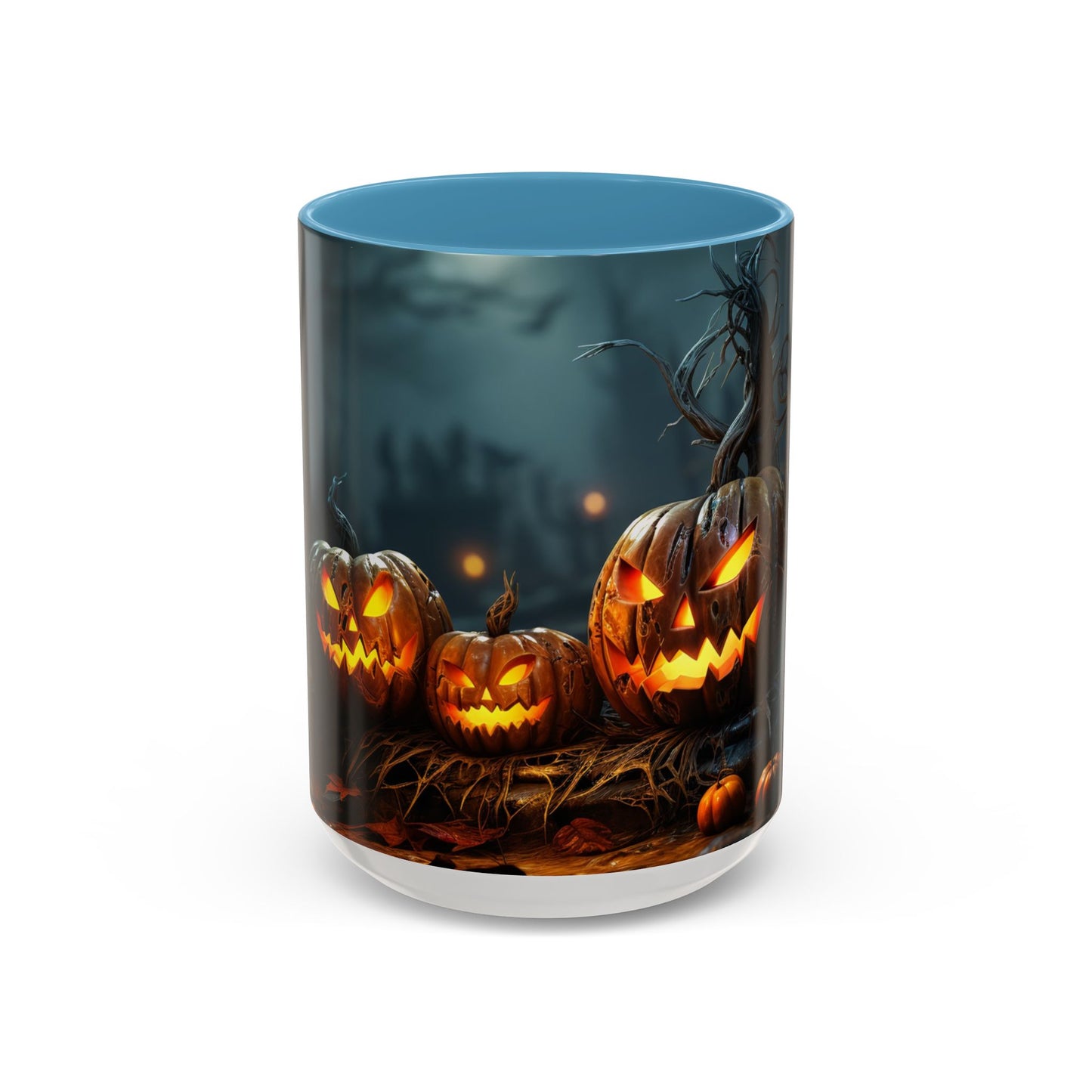 Halloween Pumpkin Accent Coffee Mug, Spooky Decor for Fall, Perfect Gift for Halloween Lovers, Seasonal Drinkware, Gift for Halloween Day