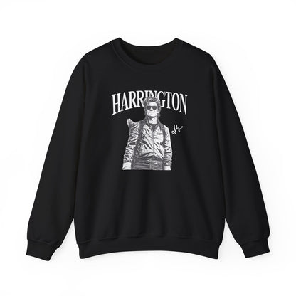 Harrington Portrait Crewneck Sweatshirt | Vintage Photo Graphic Pullover | Aesthetic Unisex Sweatshirt, Retro Streetwear Gift