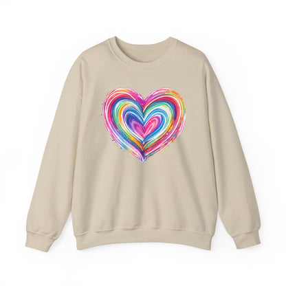Comfort Colors Cute Heart SweatShirt, Brushstroke Heart , Valentine Gift, Womens Love Sweater, Anniversary Day , Coquette Valentine Tee