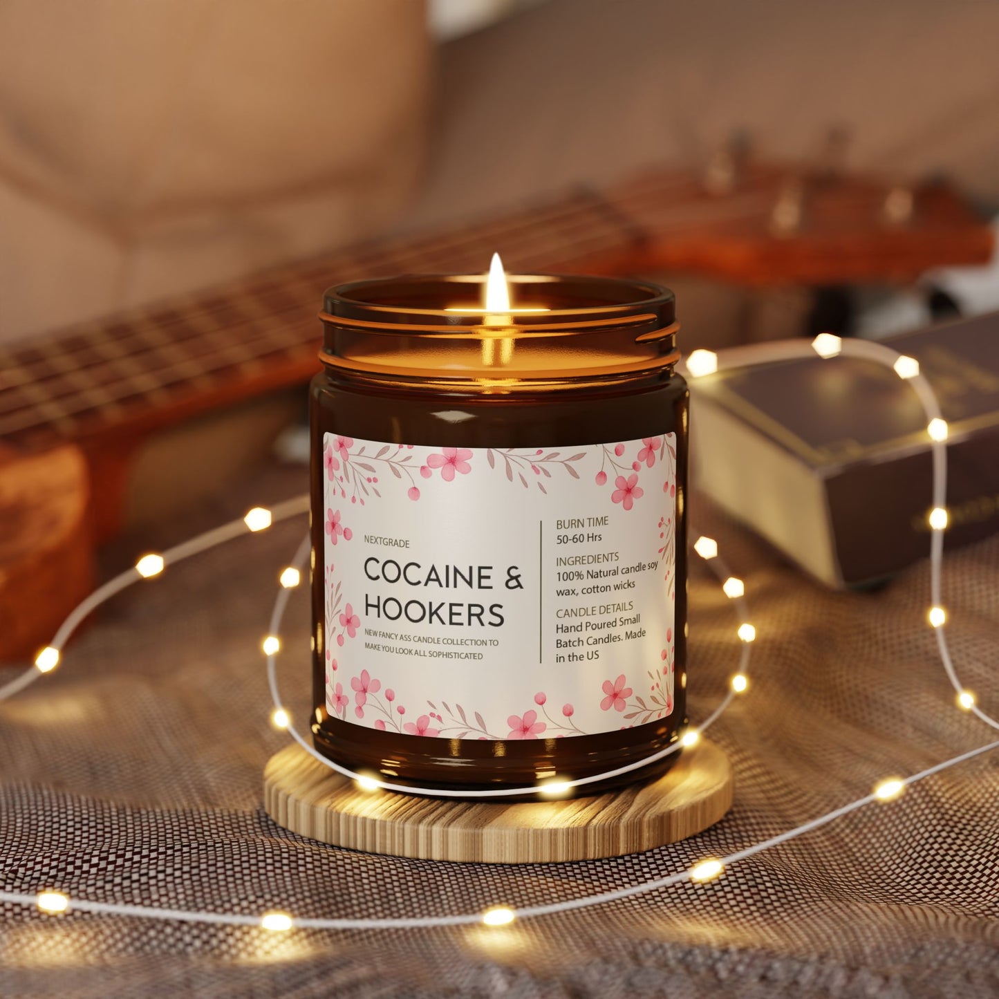 Scented Soy Candle, Smells Like Cocaine & Hookers, Funny Candle Gift, Funny Gift For Birthday, Best Friend Birthday Gift, Soy Candle