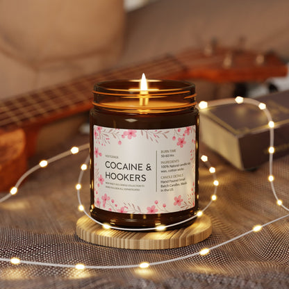 Scented Soy Candle, Smells Like Cocaine & Hookers, Funny Candle Gift, Funny Gift For Birthday, Best Friend Birthday Gift, Soy Candle