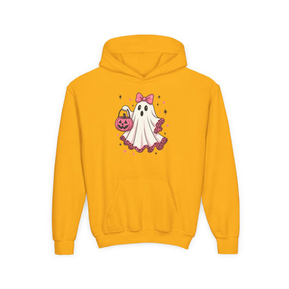 Cute Ghost Halloween Hoodie for Kids, Youth Sweatshirt, Fall Fashion, Trick or Treat Outfit, Ghost Costume