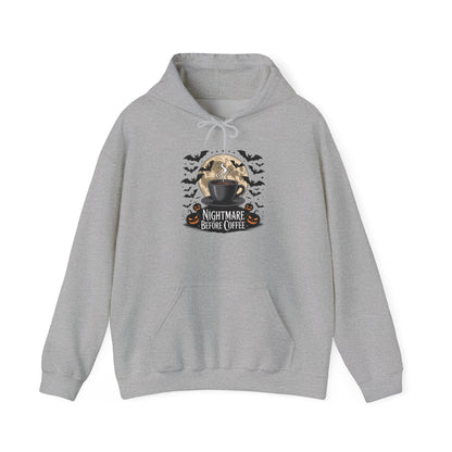 Nightmare Before Coffee Hoodie, Unisex Sweatshirt for Coffee Lovers, Halloween Apparel, Cozy Gift, Autumn Fashion