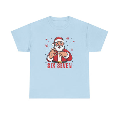 Six Seven Santa Funny Christmas T-Shirt  Humorous Holiday Tee for Men & Women | Trendy Santa Graphic Shirt | Gift for Friends