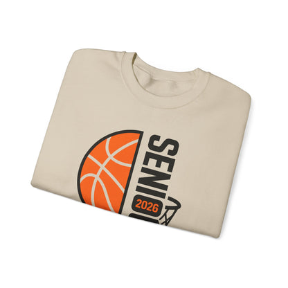 Basketball Senior 2026 Crewneck Sweatshirt | Basketball Hoop Grad Design | Gift For Senior, Sports Fan Gift, Graduation Sweatshirt, High