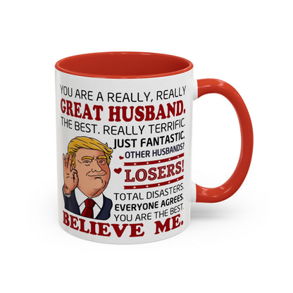 Funny Great Husband Mug | Ceramic Coffee Cup Design | Humorous Gift for Husband, Anniversary, Birthday, Valentines Day