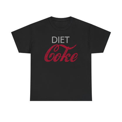 Diet Coke T-Shirt, Funny Soda Lover Graphic Tee, Rhinestone Style Diet Coke Shirt, Casual Unisex Tee Gift for Her