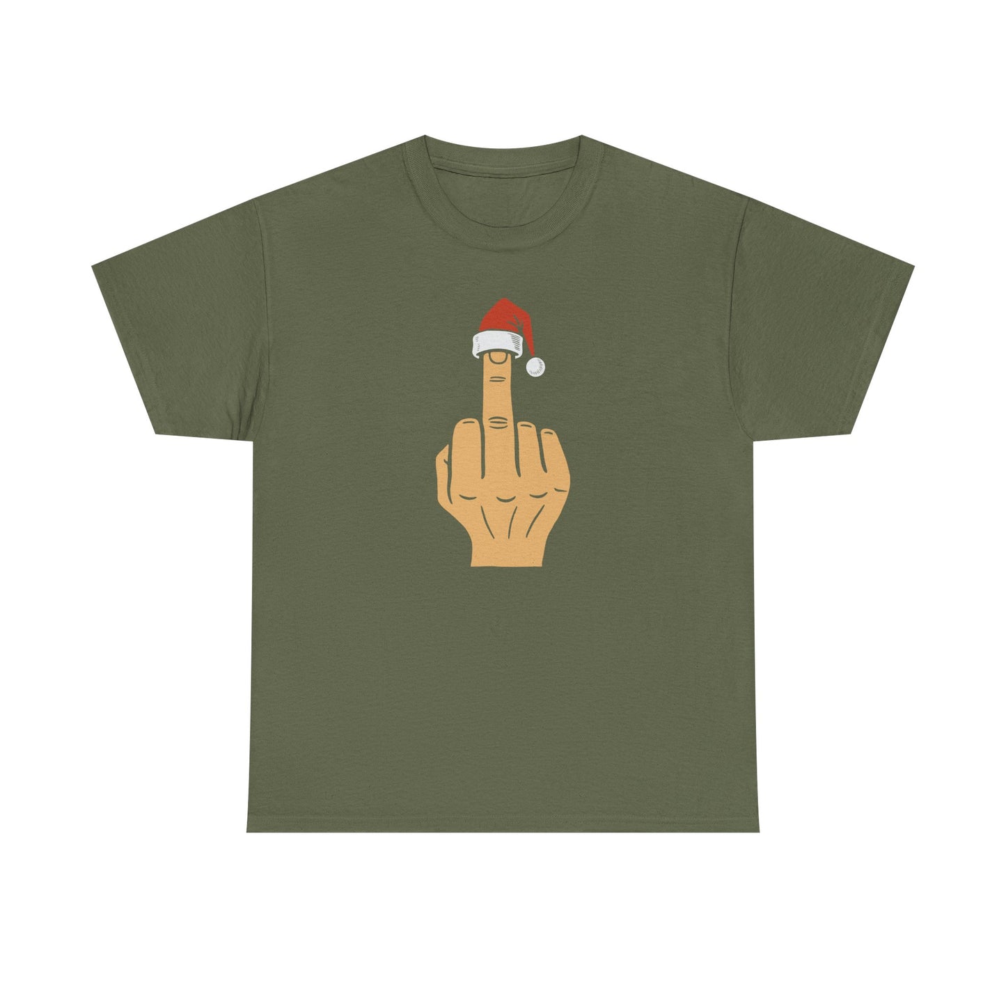 Santa Middle Finger Tee | Funny Offensive Christmas Shirt | Naughty Christmas Shirt | Funny Holiday TShirt for Adults | Sarcastic Santa Gift