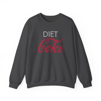 Diet Coke Sweatshirt, Funny Soda Lover Crewneck, Rhinestone Style Graphic Sweatshirt, Cozy Casual Pullover Gift for Her