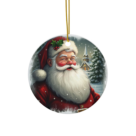 Personalized Christmas Ceramic Ornaments, Custom Double-Sided Holiday Decor, Festive Tree Decorations, Seasonal Home Decor Gifts