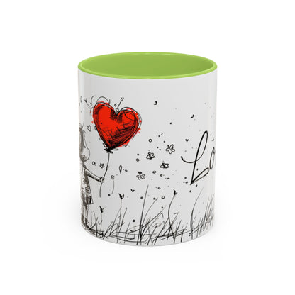 Romantic Coffee Mug, Love Gift for Coffee Lovers, Valentine's Day Mug, Couple Gift, Home Decor, Art Mug, Gift for Wife