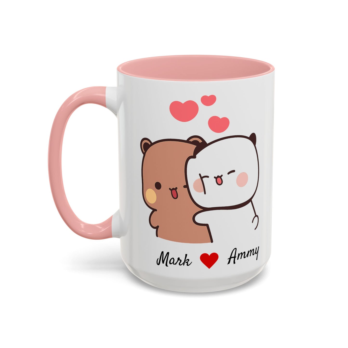 Personalized Dudu Bubu Mug | Cute Bear Coffee Cup | Color Handle Mug | Birthday Christmas Gift | Funny Mug for Her Him Valentine Gift