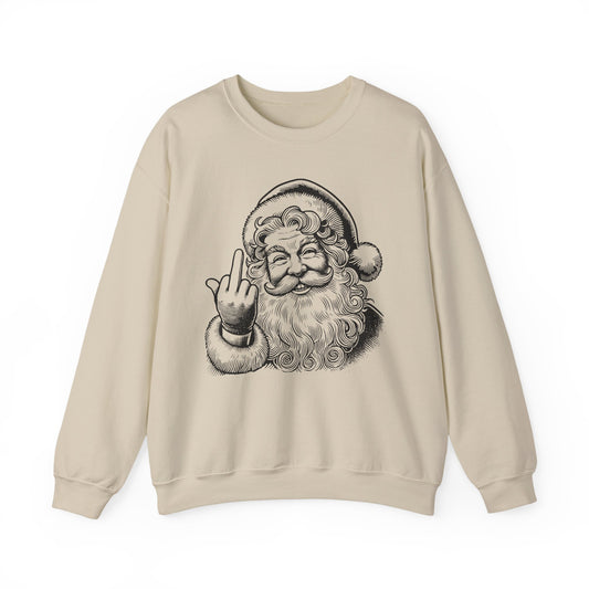 Funny Sassy Santa Sweatshirt for Holiday Fun, Christmas Gift for Friends, Cozy Winter Wear, Funny Crewneck Sweater, Unique Holiday Apparel
