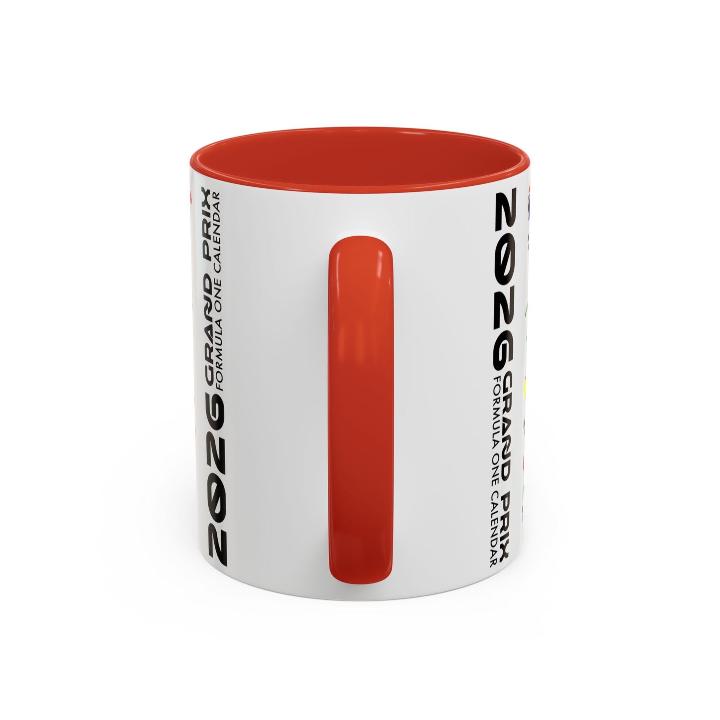 2026 Grand Prix Calendar Mug, Formula 1 Accent Coffee Mug, F1 Circuit Icons Cup, Motorsport Fan Gift, Racing Calendar Ceramic Mug