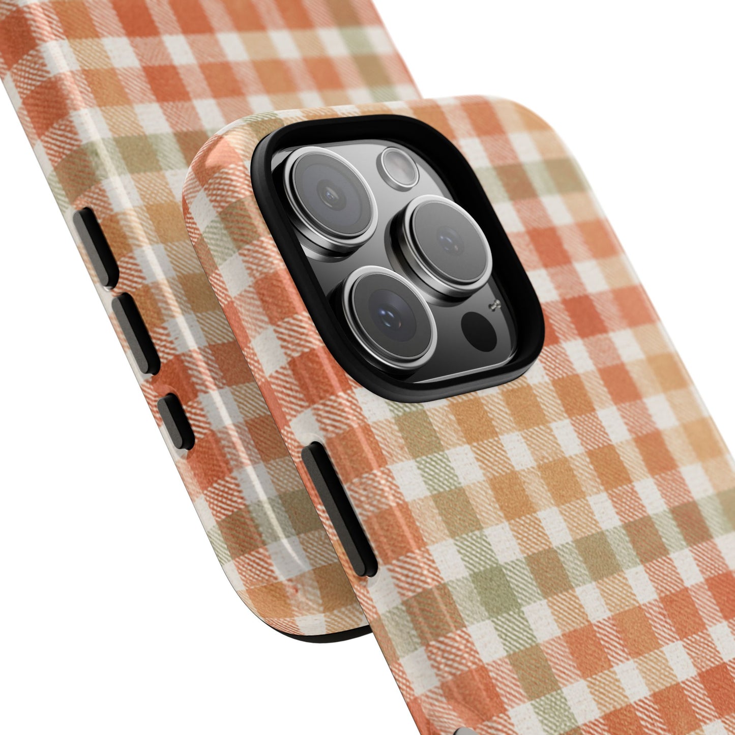 Boho Checkered Phone Case | Neutral Aesthetic Plaid Case | Retro Minimalist Check Design | iPhone Cover | Samsung Cover
