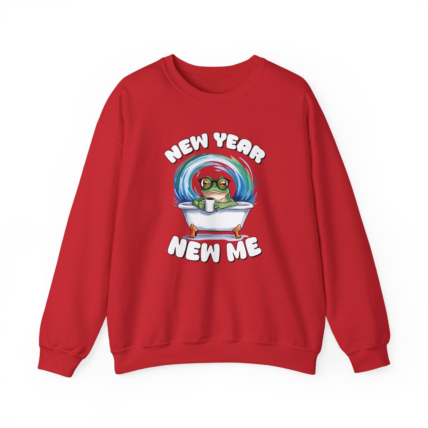 New Year New Me Frog Sweatshirt, Funny New Year Shirt, Happy New Year 2026 Sweatshirt, Cute Frog Coffee Pullover, 2026 Trendy Sweatshirt
