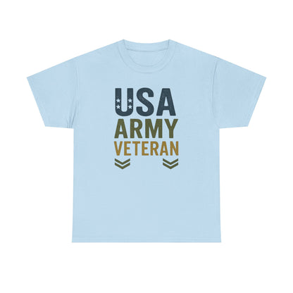 USA Army Veteran Cotton Tee, Veteran Gift, Patriotic Apparel, Memorial Day T-Shirt, Military Pride Top, Navy Veteran T-Shirt