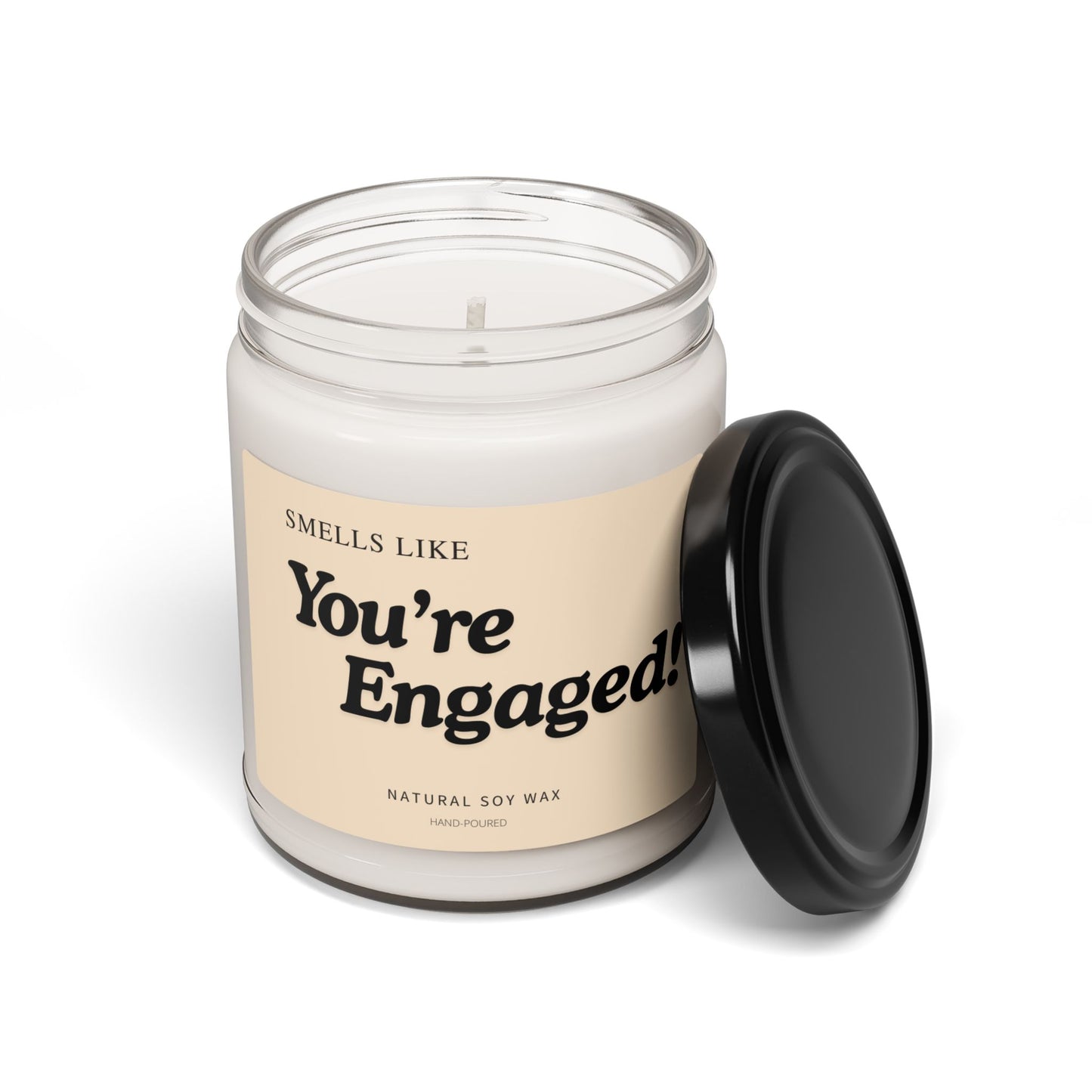Engagement Celebration Candle | You're Engaged! Scented Soy Wax Gift for Couples, Wedding Decor, Home Fragrance, Engagement Party Favor
