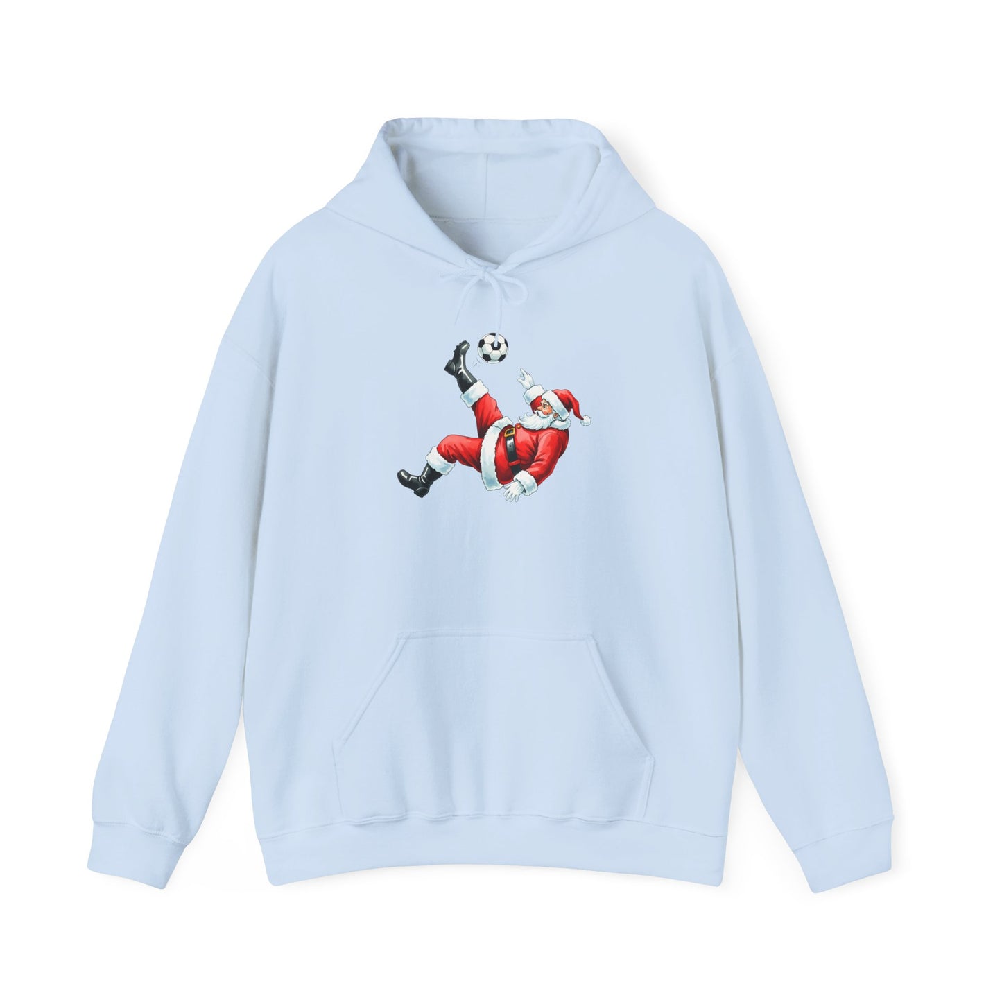 Santa Soccer Hoodie, Christmas Sportswear, Holiday Gift, Winter Fashion, Cozy Sweatshirt, Festive Apparel, Football Lover