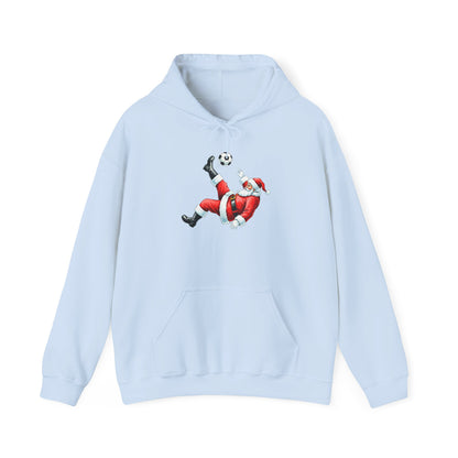 Santa Soccer Hoodie, Christmas Sportswear, Holiday Gift, Winter Fashion, Cozy Sweatshirt, Festive Apparel, Football Lover
