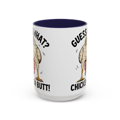 Funny Chicken Mug, Guess What? Chicken Butt! Coffee Mug, Farm Humor Mug, Rooster Joke Cup, Gift for Chicken Lovers, Gag Gift Mug