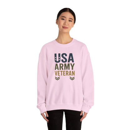 USA Army Veteran Crewneck Sweatshirt - Perfect Gift for Veterans, Military Appreciation, Sweatshirt For Navy Veteran, Patriotic Fashion