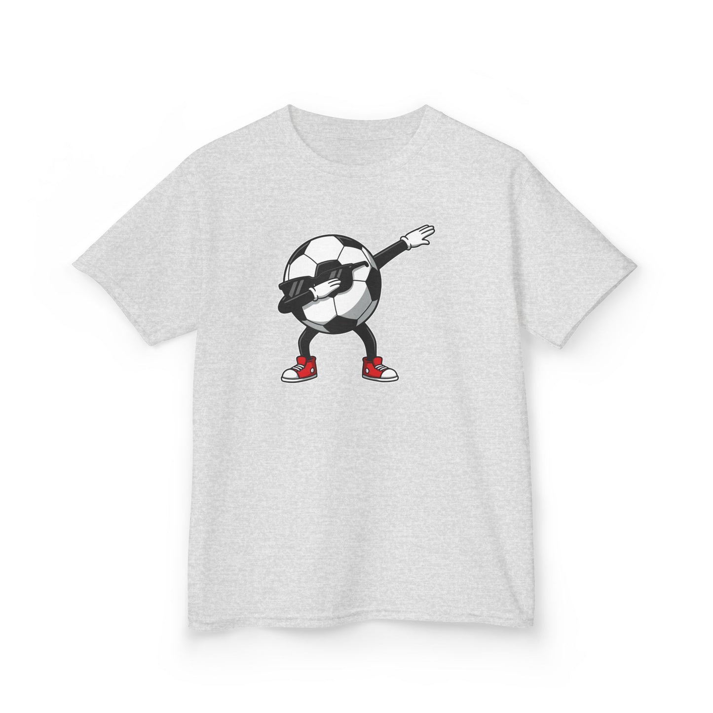 Dabbing Soccer Ball Kids T-Shirt, Cartoon Football Tee for Boys Girls, Sporty Youth Soccer Graphic Shirt, Football Fan shirt