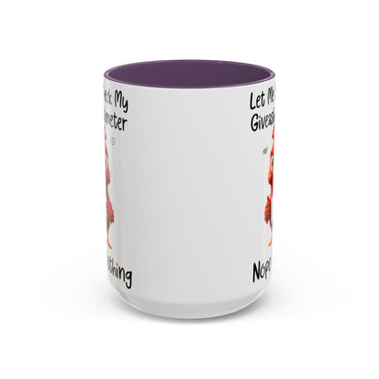 Funny Giveashitometer Mug | Sarcastic Coffee Mug with Rooster | Sassy Office Mug | Gift for Coworkers Friends